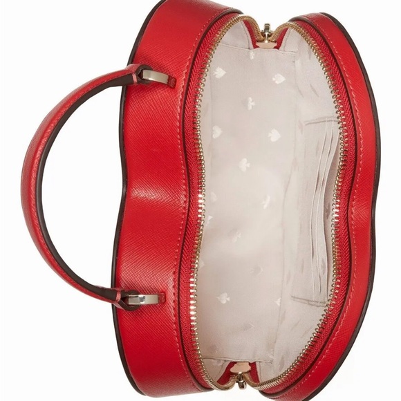 Kate Spade Love Shack Heart Crossbody Saffiano Leather Candied Cherry - Picture 6 of 6